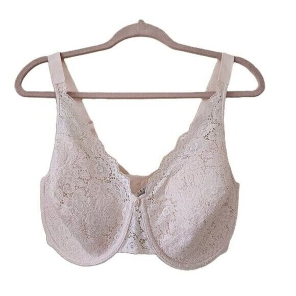 Wonderbra Bra Size 42DD Lace Front Wired Cups Adjustable  Straps Comfortable - Picture 1 of 10